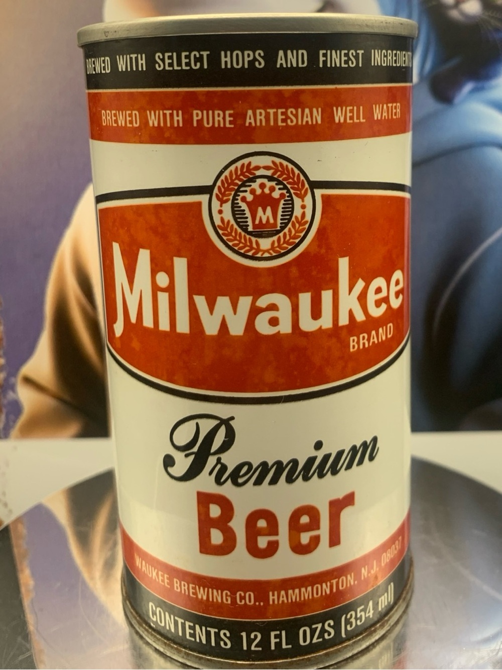 Vintage Beer Can Milwaukee Premium Beer Pull Tab Empty Steel Can Waukee Brewing